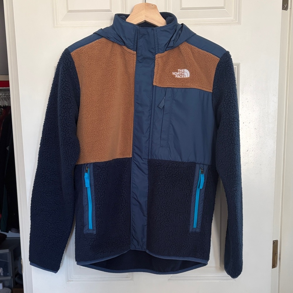 The North Face Boys Navy & Brown Denali Fleece Jacket